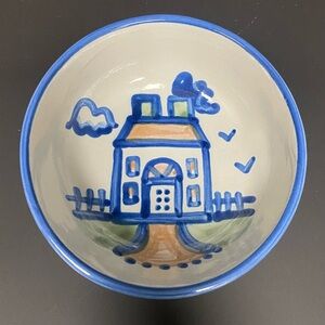 M.A. Hadley Coup Cereal Soup Bowl Pottery Farm House 5 3/8" Signed VTG